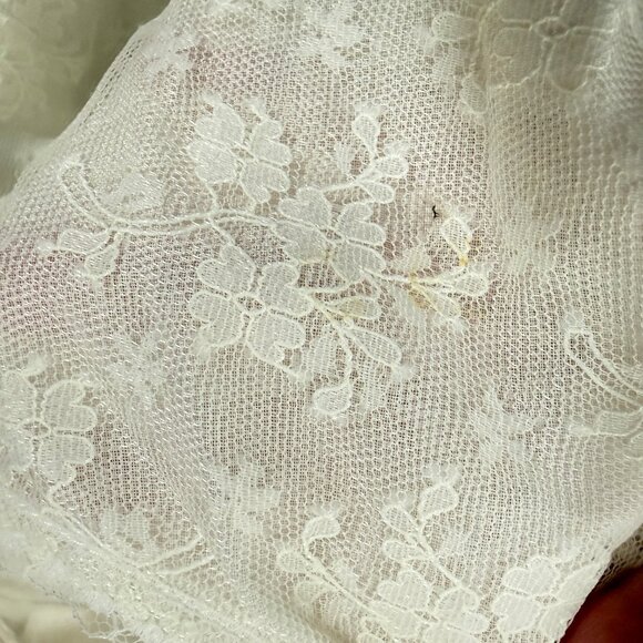 Vintage Jessica McClinktock Lace Drop Waist Slip Maxi Dress Ethereal Coquette S - Picture 9 of 12